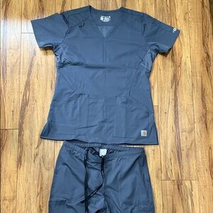Carhartt Dark Gray Scrub Top